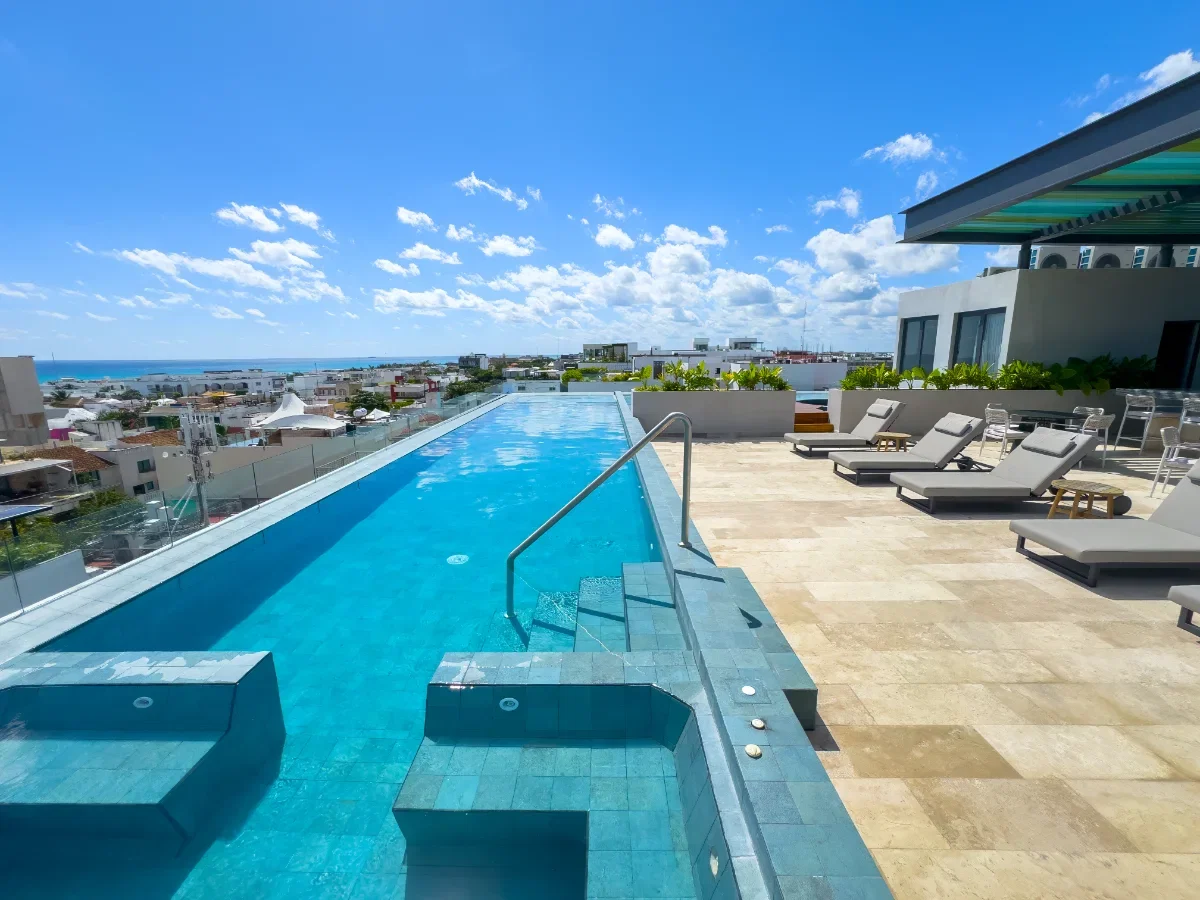 Rooftop frente al Caribe